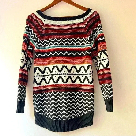Under Skies Colorful Knit Sweater Small - Picture 2 of 16